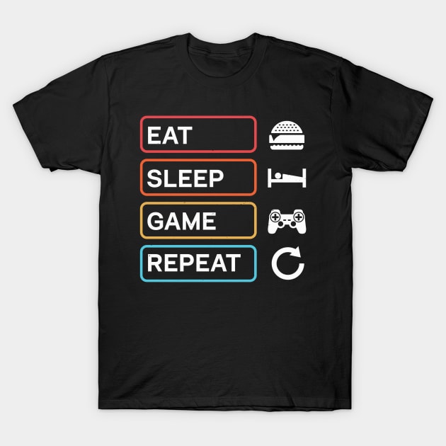 Eat Sleep Game Repeat T-Shirt by Buy Custom Things